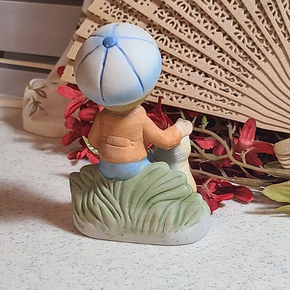 Homco 1430 Charming Figurine with Child and Dog - Picture 4 of 6